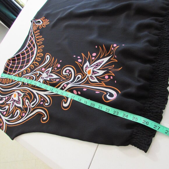 Bob Mackie Wearable Art Lined Abstract Floral Blouse Small - Picture 16 of 16